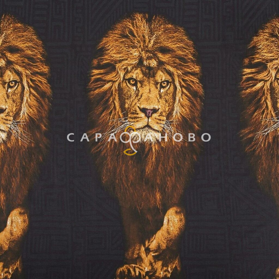 Ткань Поплин 220 см 115 гр рис. Львиное сердце 12813-1 (основа)