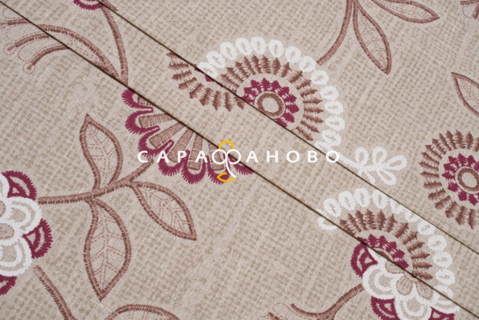 2-21К Ткань п/лён кисл. Подсолнухи