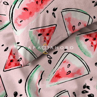 Ткань Бязь Комфорт 150 см набивная "Тейково" рис 13284 вид 2 "Арбузики" 