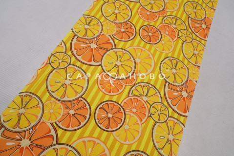 Ткань Вафельное полотно 45 см рис. 227 в 5 Апельсинки