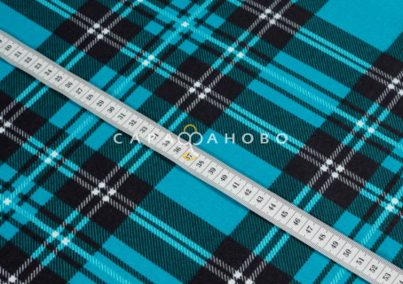 Ткань Фланель халатная 150 см 170 гр рис 11089 Бирюз Р 