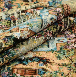 Гобеленовая ткань 160 см. Рис Райский сад