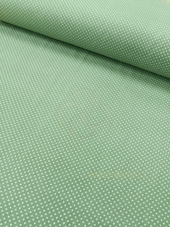 Ткань Бязь 150 см 120 гр Мелкий горошек 1590-30 хаки