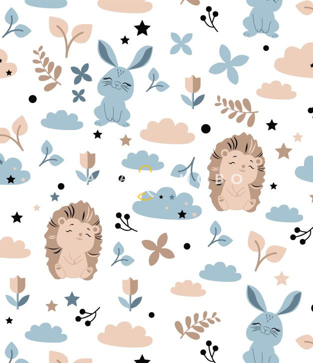 Ткань Поплин 150 см 105 гр рис Друзья 7803/1