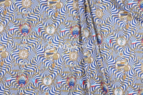 Ткань Бязь Комфорт 150 см Плательная коллекция "Морское приключение" рис 13139 вид 1