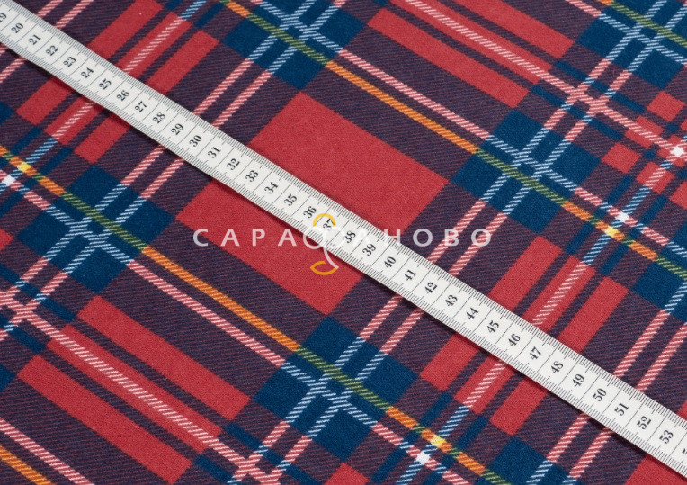 Ткань Фланель халатная 150 см 170 гр рис 11089 Красн Р