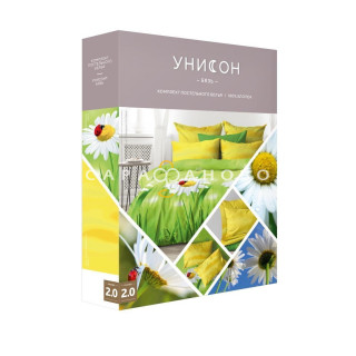 КПБ  Унисон Бязь 11901-1/11890-4 Ромашки луговые