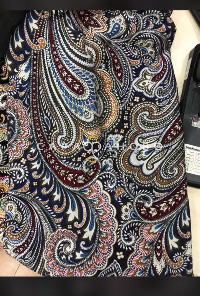 Трикотаж на меху 150 см 400 г/м2 рис Огурцы