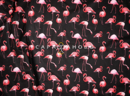 Ткань Перкаль 150 см рис 13283 вид 2 Фламинго