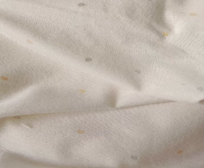 Ткань Теплый хлопок (Фланель) 125 см 170 гр диз Горох на молоке