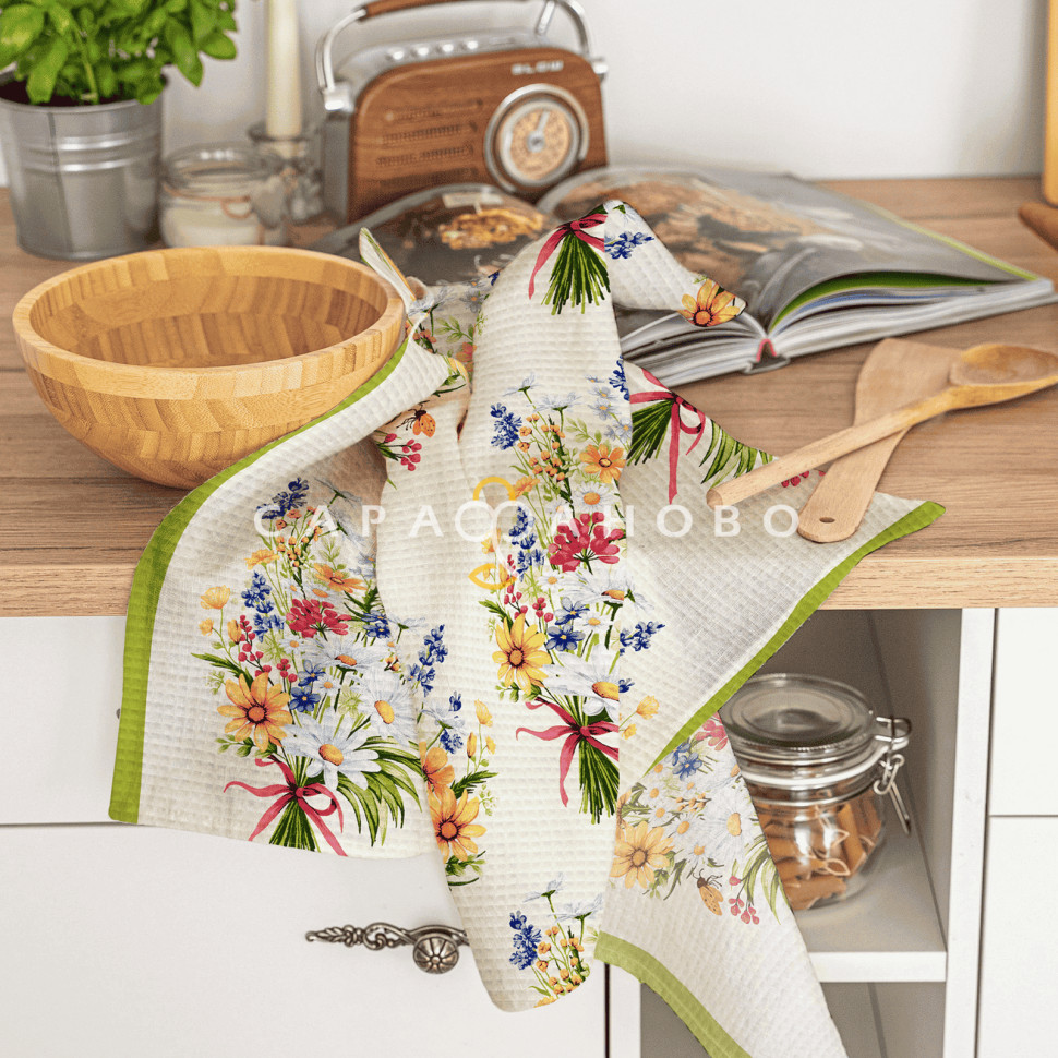 Ткань Полотно вафельное 50 см рис 29433 вид 1 