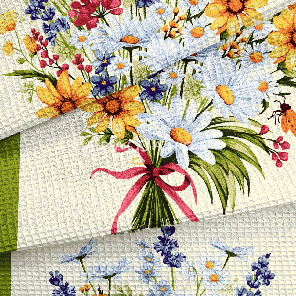 Ткань Полотно вафельное 50 см рис 29433 вид 1 