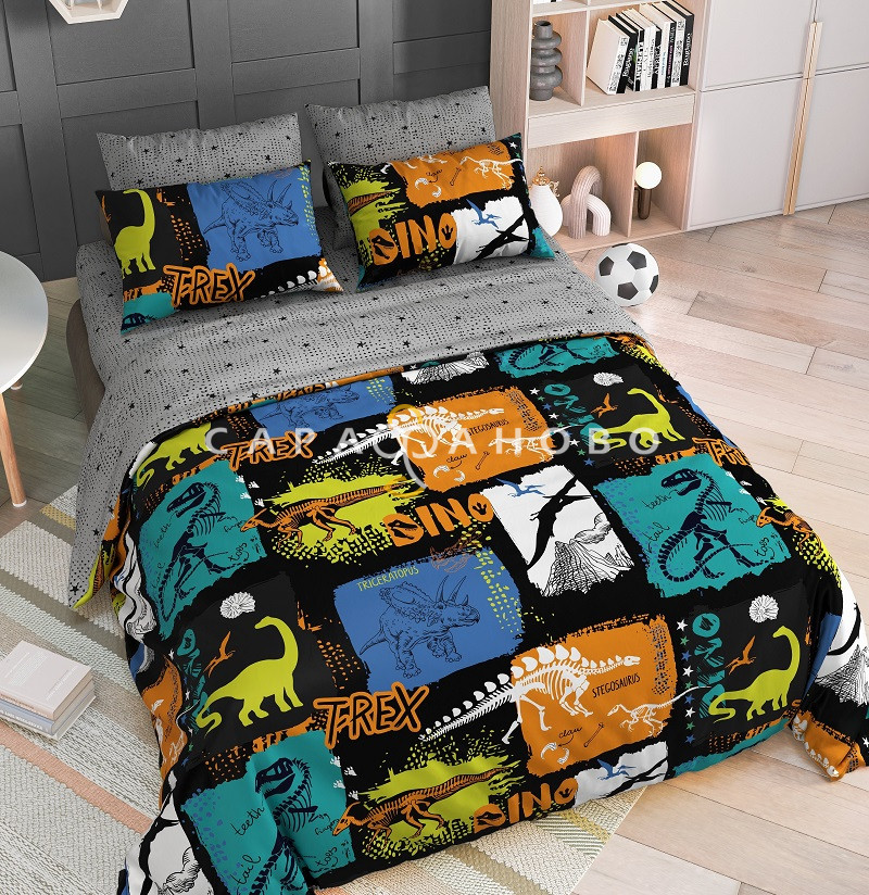 Ткань Поплин 150 см 105 гр рис Дино 7913/1