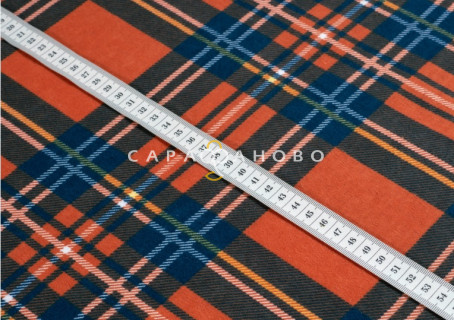 Ткань Фланель халатная 150 см 170 гр рис 11089 Оранж Р 