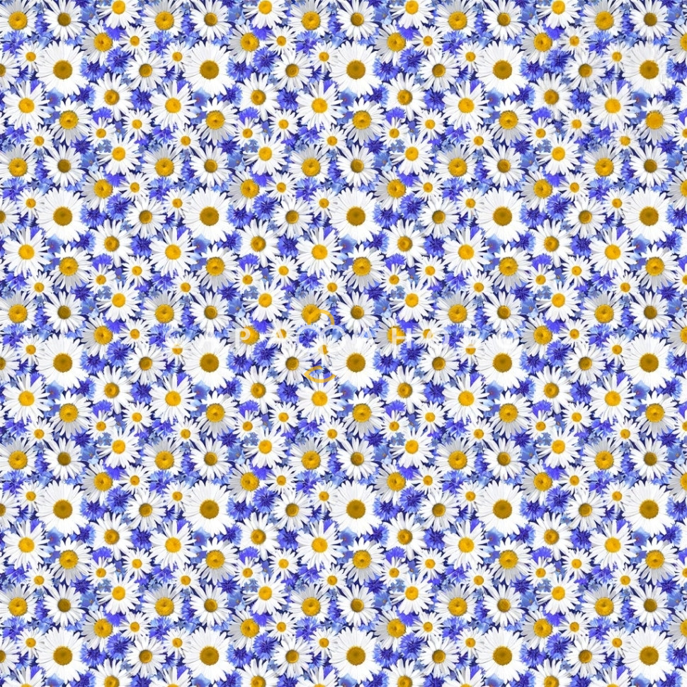 Ткань Рогожка 150 см 170 гр рис. Летний букет 12825-1