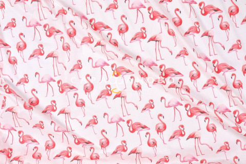 Ткань Перкаль 150 см рис 13283 вид 1 Фламинго