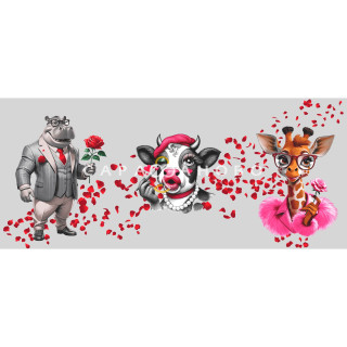 Ткань Полотно вафельное 150 см 150 гр рис 29481 вид 1 "Любовь" 