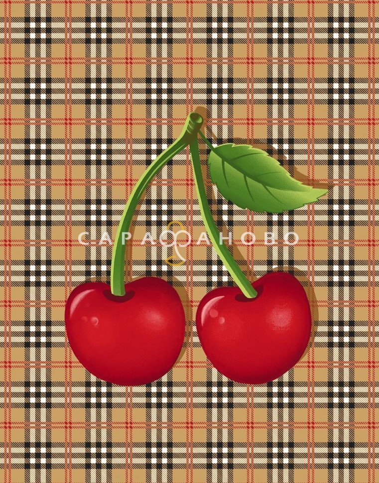 Ткань Полотно вафельное 50 см рис 29029 вид 1 Cherry
