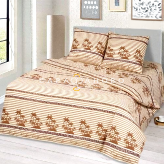 Ткань Бязь 220 см "Кофе" рис 11292-1