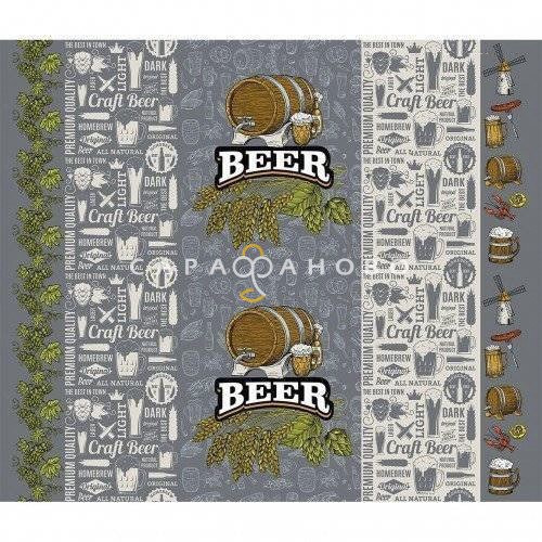 Ткань Полотно Вафельное 150 рис. Крафт