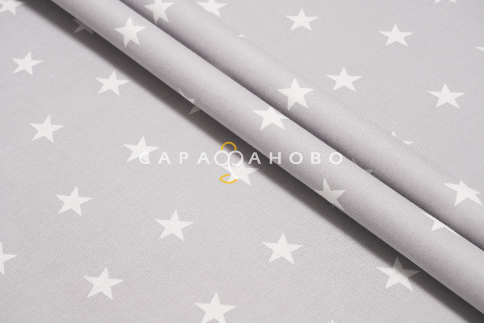 Ткань Бязь детская 150 см 120 гр Звездочки 1700-17