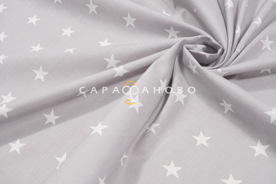 Ткань Бязь детская 150 см 120 гр Звездочки 1700-17