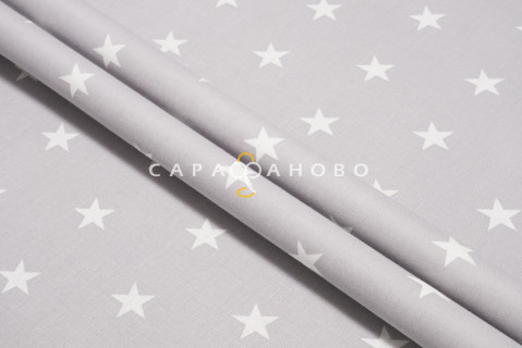Ткань Бязь детская 150 см 120 гр Звездочки 1700-17