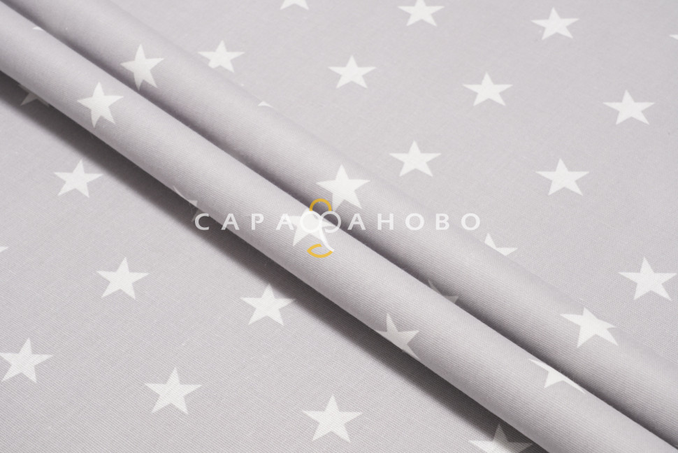 Ткань Бязь детская 150 см 120 гр Звездочки 1700-17