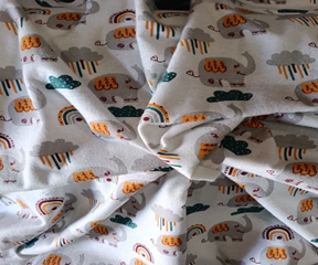 Ткань Теплый хлопок (Фланель) 125 см 170 гр диз Серый слон