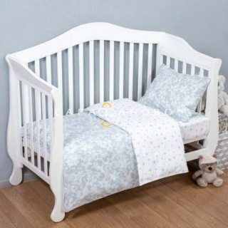 Ткань поплин 150 см рис. 11277-2 Звездочет серый (основа)