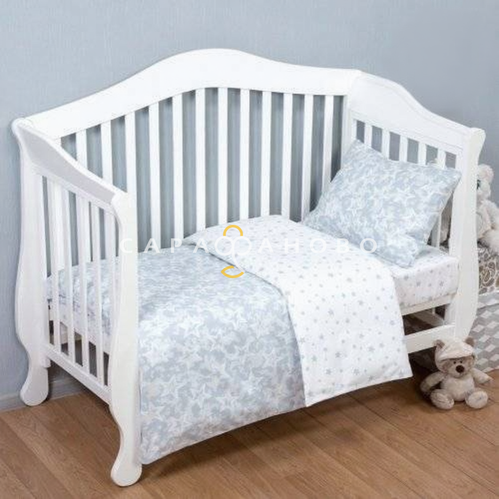 Ткань поплин 150 см рис. 11277-2 Звездочет серый (основа)