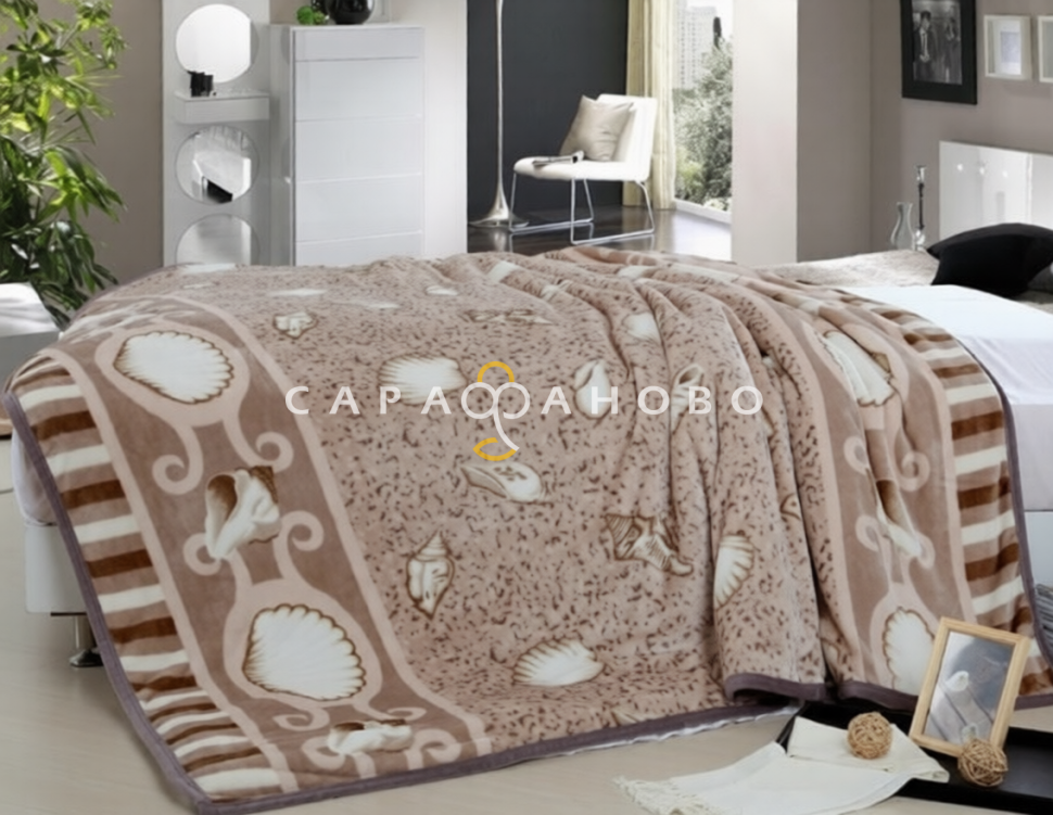 Ткань Велсофт 200 см 170 гр набивная рис 12617-1 сорт 2