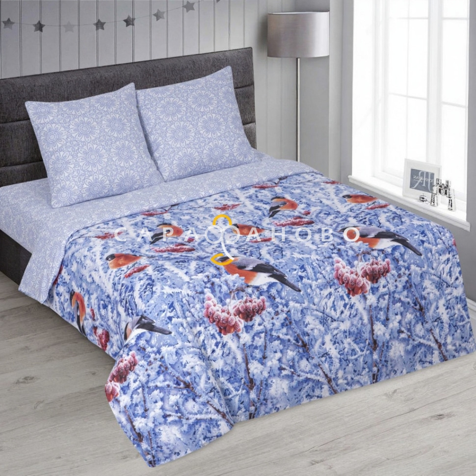 Ткань Бязь 220 см 120 гр Снегири 12977-1 (компаньон)