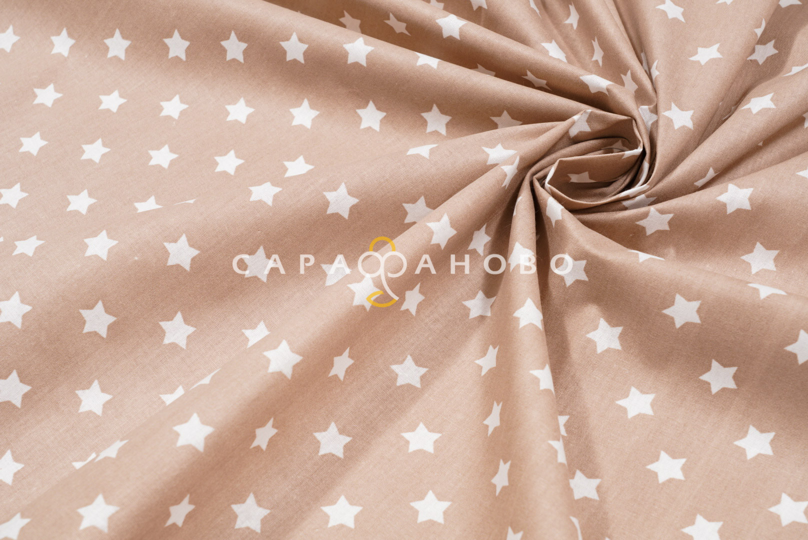 Ткань Бязь детская 150 см 120 гр Звездочки 1700-18