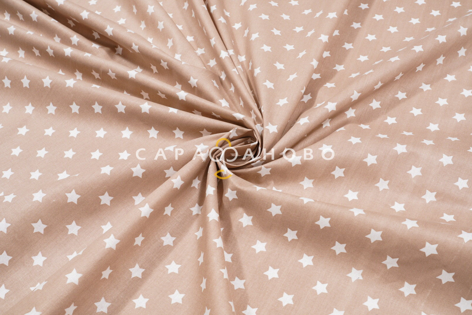 Ткань Бязь детская 150 см 120 гр Звездочки 1700-18