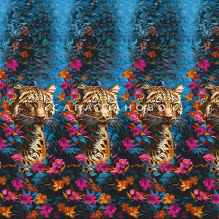 Ткань Бязь Премиум 220 см рис 72043 вид 1 "Тропический бриз"