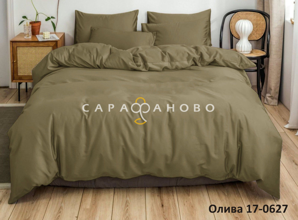 Ткань Микрофибра однотонный 220 см 80 гр диз 17-0627 Олива (К+)