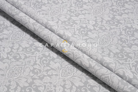 Ткань Рогожка 150 см 170 гр Вензель серый рис.01
