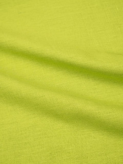 Ткань Лен гладкокрашеная 150 см Электрический зеленый 2091 сорт 1