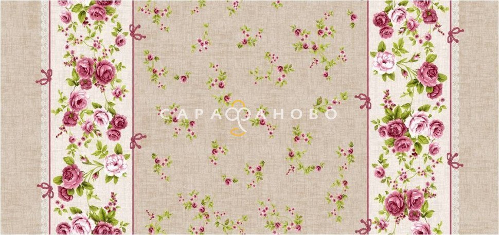 Ткань Рогожка 150 см арт. 903 рис 14000 вид 1 Англ.сад (купон)