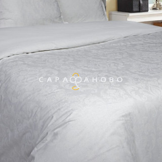 Ткань Поплин 220 см 115 гр рис. Византия белый 10894-6