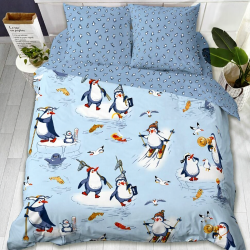 Ткань Бязь 150 см рис. 12700-1 Пингвиния (основа)