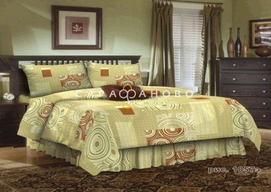 Ткань Бязь детская 150 см 120 гр рис Янтарь 1057 э бежевый