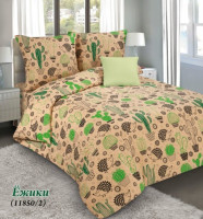 Ткань поплин 220 см рис "Ёжики" рис 11850 вид 2, миниатюра 1