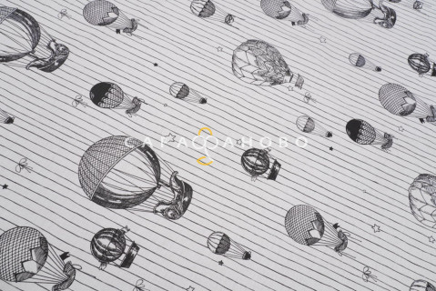 Ткань Перкаль 220 см "Воздушные шары" рис 6591 вид 1