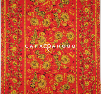 Ткань Рогожка 150 см 150 гр №768-3 Хохлома (На отрез)