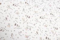 Ткань Ситец детский 95 см Музыкальные нотки рис 21168 вид 1, миниатюра 1