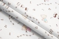 Ткань Ситец детский 95 см Музыкальные нотки рис 21168 вид 1, миниатюра 4