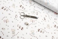Ткань Ситец детский 95 см Музыкальные нотки рис 21168 вид 1, миниатюра 3