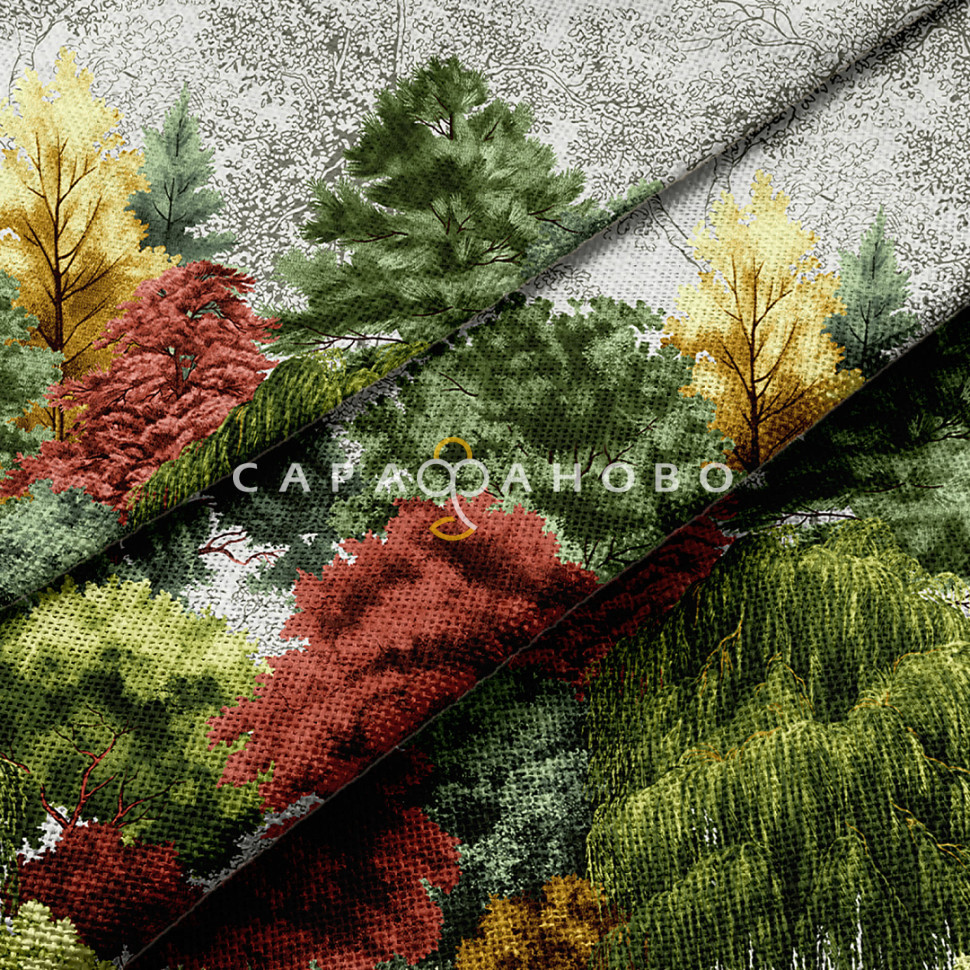 Ткань Рогожка 150 см 163 гр набивная рис 29448 вид 1 